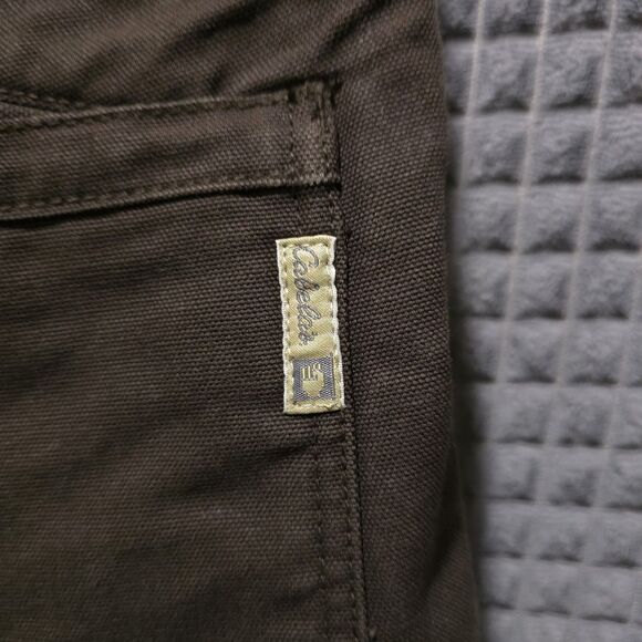 Brown Heavy Canvas Work Pants Mens 34x30 Cabelas Cotton Cargo Painters Utility - Picture 10 of 16